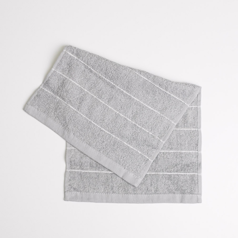 Рушник махровий кухонний зі смужками 30х50 см 400г/м2 GM Textile (Сірий)